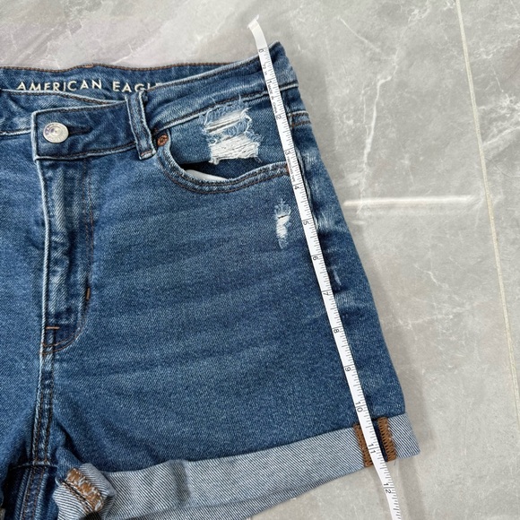 Women’s American Eagle Stretch Distressed Mom Short Jean Shorts Size 2 - Picture 16 of 16